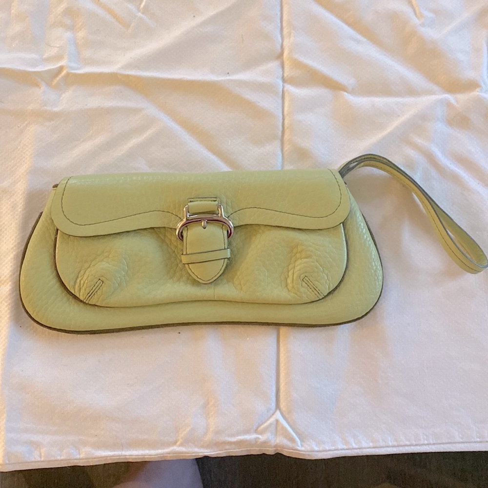 Cole Haan light green wristlet